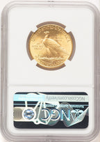 1910 $10 Brown Label Indian Eagle NGC MS64