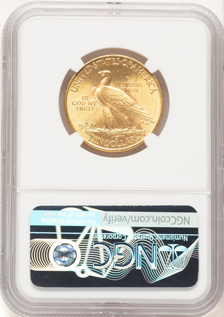 1910 $10 Brown Label Indian Eagle NGC MS64