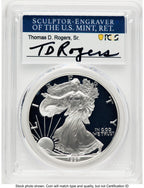1997-P Proof Silver Eagle 1 oz TD Rogers PCGS PR70