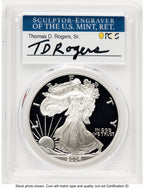 2004-W Proof Silver Eagle 1 oz TD Rogers PCGS PR70