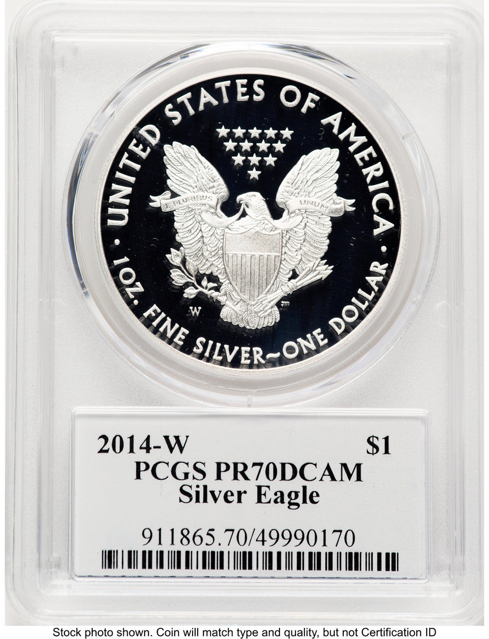 2014-W Proof Silver Eagle 1 oz TD Rogers PCGS PR70