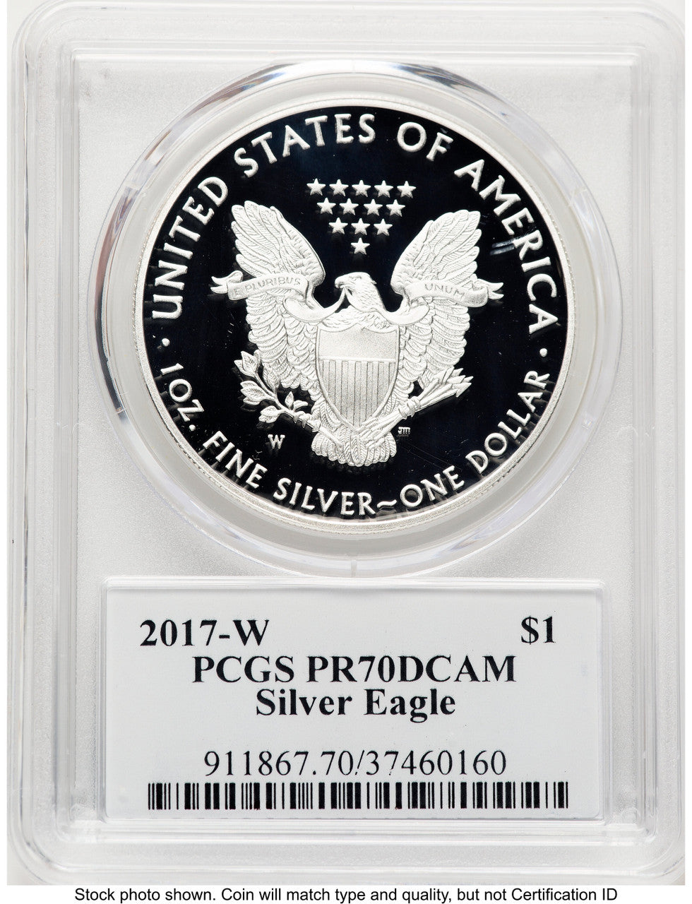 2017-W Proof Silver Eagle 1 oz TD Rogers PCGS PR70