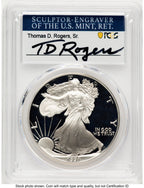 1991-S Proof Silver Eagle 1 oz TD Rogers PCGS PR70 (781017097)