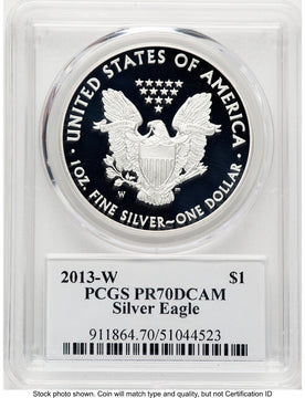 2013-W Proof Silver Eagle 1 oz TD Rogers PCGS PR70 (781017101)