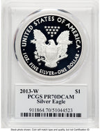 2013-W Proof Silver Eagle 1 oz TD Rogers PCGS PR70 (781017101)