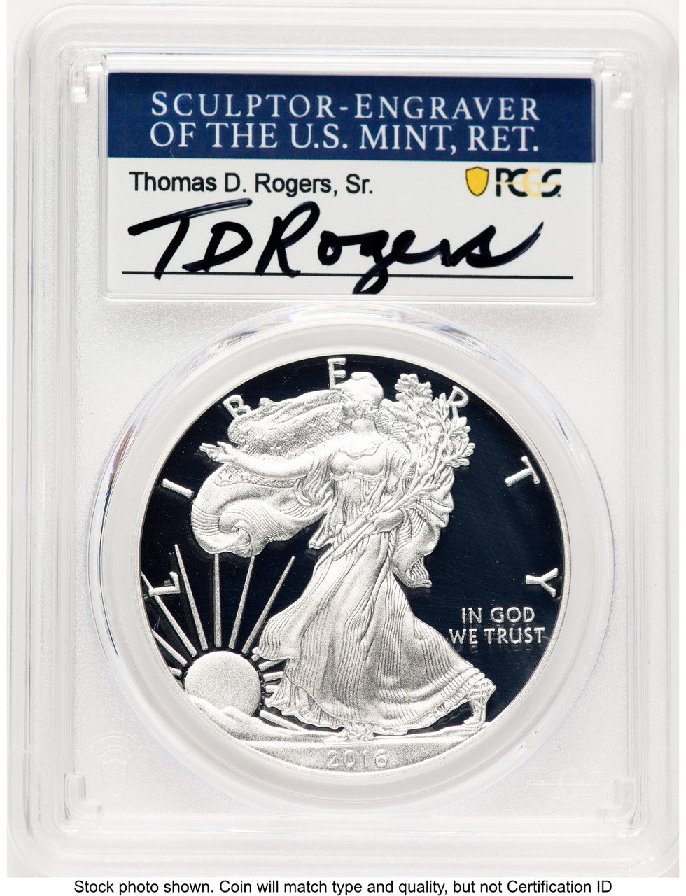 2016-W Proof Silver Eagle 1 oz WP Mint Hoard TD Rogers PCGS PR70 (781017116)