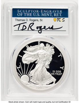 2011-W Proof Silver Eagle 1 oz TD Rogers PCGS PR70 (781017126)