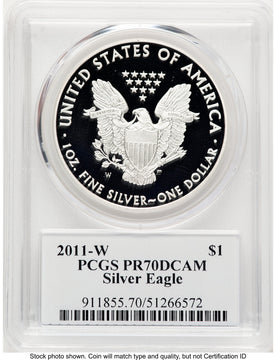 2011-W Proof Silver Eagle 1 oz TD Rogers PCGS PR70 (781017126)