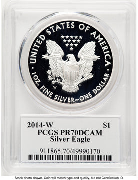 2014-W Proof Silver Eagle 1 oz TD Rogers PCGS PR70 (781017127)