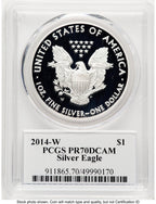 2014-W Proof Silver Eagle 1 oz TD Rogers PCGS PR70 (781017127)