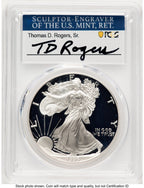 1995-P Proof Silver Eagle 1 oz TD Rogers PCGS PR70 (781017137)