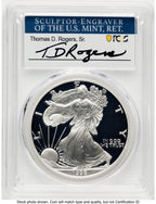 1998-P Proof Silver Eagle 1 oz TD Rogers PCGS PR70 (781017139)