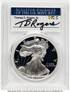 2000-P Proof Silver Eagle 1 oz TD Rogers PCGS PR70 (781017141)