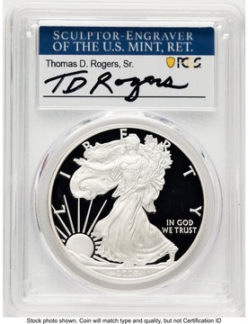 2008-W Proof Silver Eagle 1 oz TD Rogers PCGS PR70 (781017146)