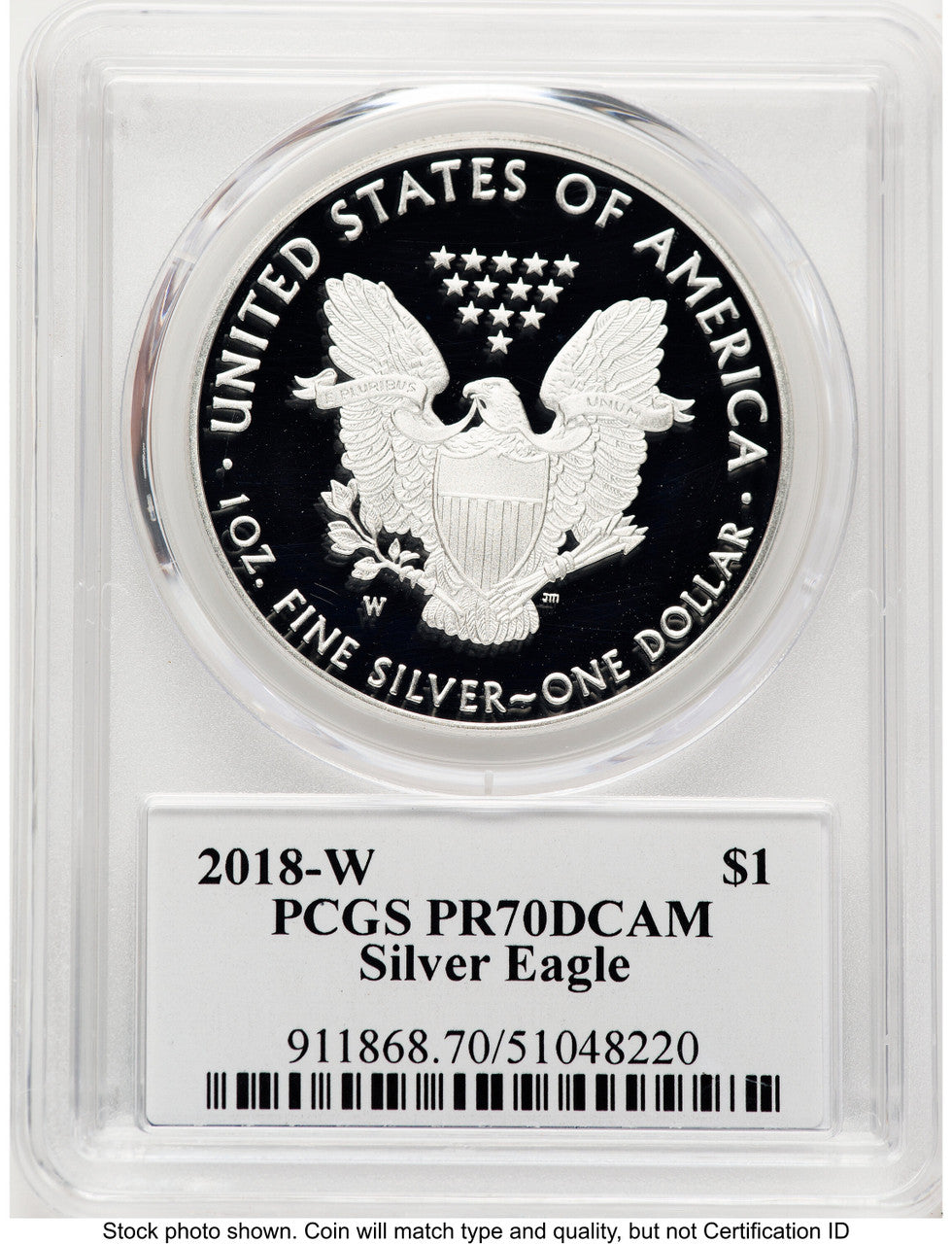 2018-W Proof Silver Eagle 1 oz TD Rogers PCGS PR70 (781017152)