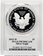 2019-W Proof Silver Eagle 1 oz TD Rogers PCGS PR70 (781017156)