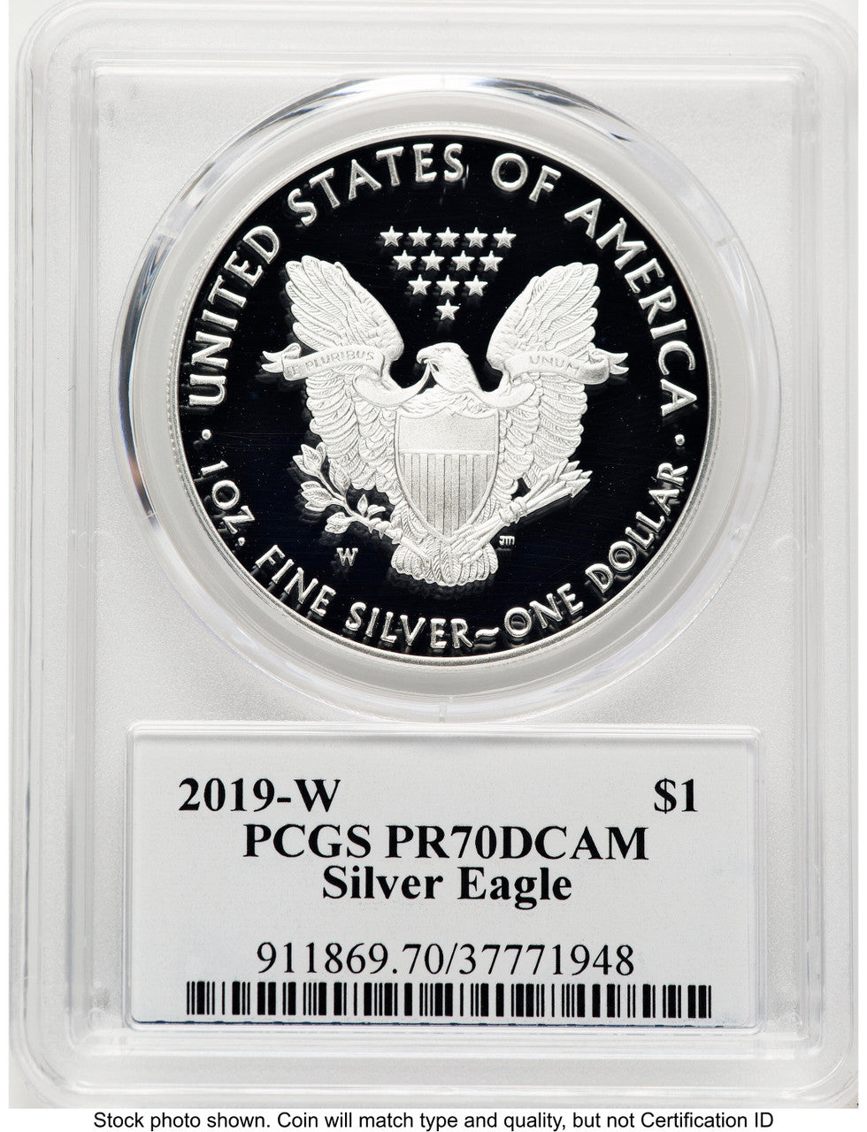 2019-W Proof Silver Eagle 1 oz TD Rogers PCGS PR70 (781017156)