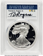 2001-W Proof Silver Eagle 1 oz TD Rogers PCGS PR70 (781017158)