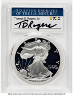 1996-P Proof Silver Eagle 1 oz TD Rogers PCGS PR70 (781017160)