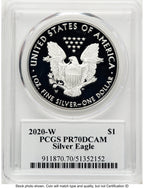 2020-W Proof Silver Eagle 1 oz TD Rogers PCGS PR70