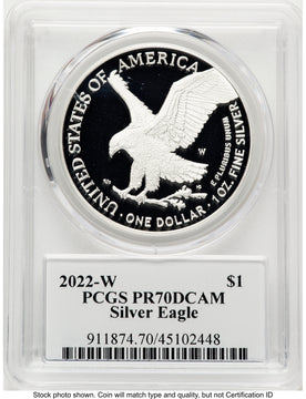 2022-W Proof Silver Eagle 1 oz TD Rogers PCGS PR70