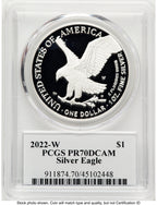 2022-W Proof Silver Eagle 1 oz TD Rogers PCGS PR70