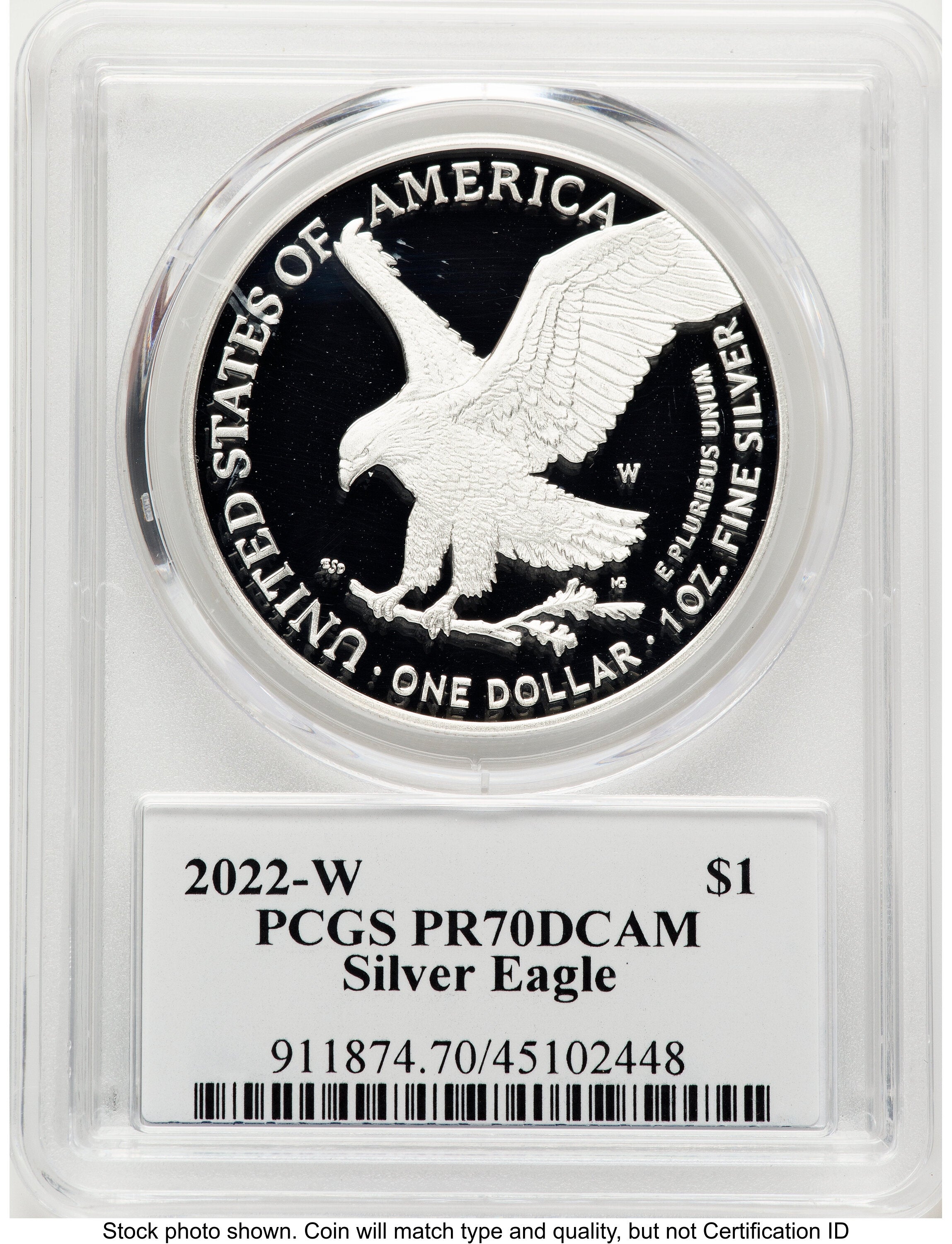 2022-W Proof Silver Eagle 1 oz TD Rogers PCGS PR70