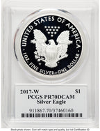 2017-W Proof Silver Eagle 1 oz TD Rogers PCGS PR70