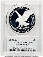 2025-W Proof Silver Eagle 1 oz TD Rogers PCGS PR70
