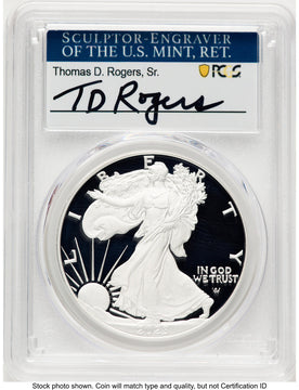2023-S Proof Silver Eagle 1 oz TD Rogers PCGS PR70