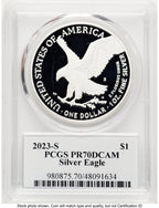 2023-S Proof Silver Eagle 1 oz TD Rogers PCGS PR70