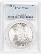 1884-CC Morgan Dollar PCGS MS66 (781055045)