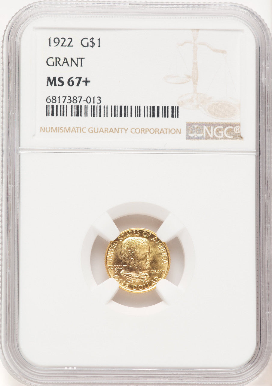 1922 G$1 Grant No Star Commemorative Gold NGC MS67+ (781062019)