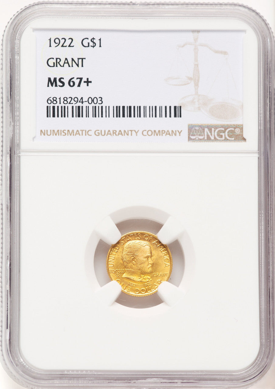 1922 G$1 Grant No Star Commemorative Gold NGC MS67+ (781062020)
