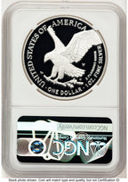 2025-W Proof Silver Eagle Privy Laser Engraved 1 oz FDI Kenneth Bressett Red Book NGC PF70