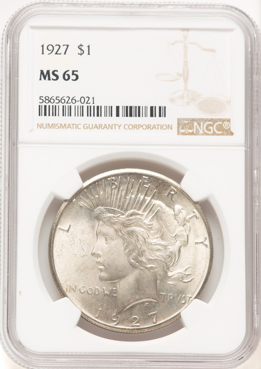 1927 Peace Dollar NGC MS65 (781093008)