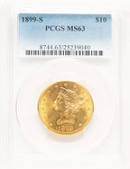 1899-S $10 Liberty Eagle PCGS MS63