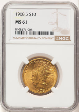 1908-S $10 Indian Eagle NGC MS61