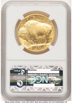 2008-W Burnished Gold Buffalo 1 oz Brown Label NGC MS70 (781134005)