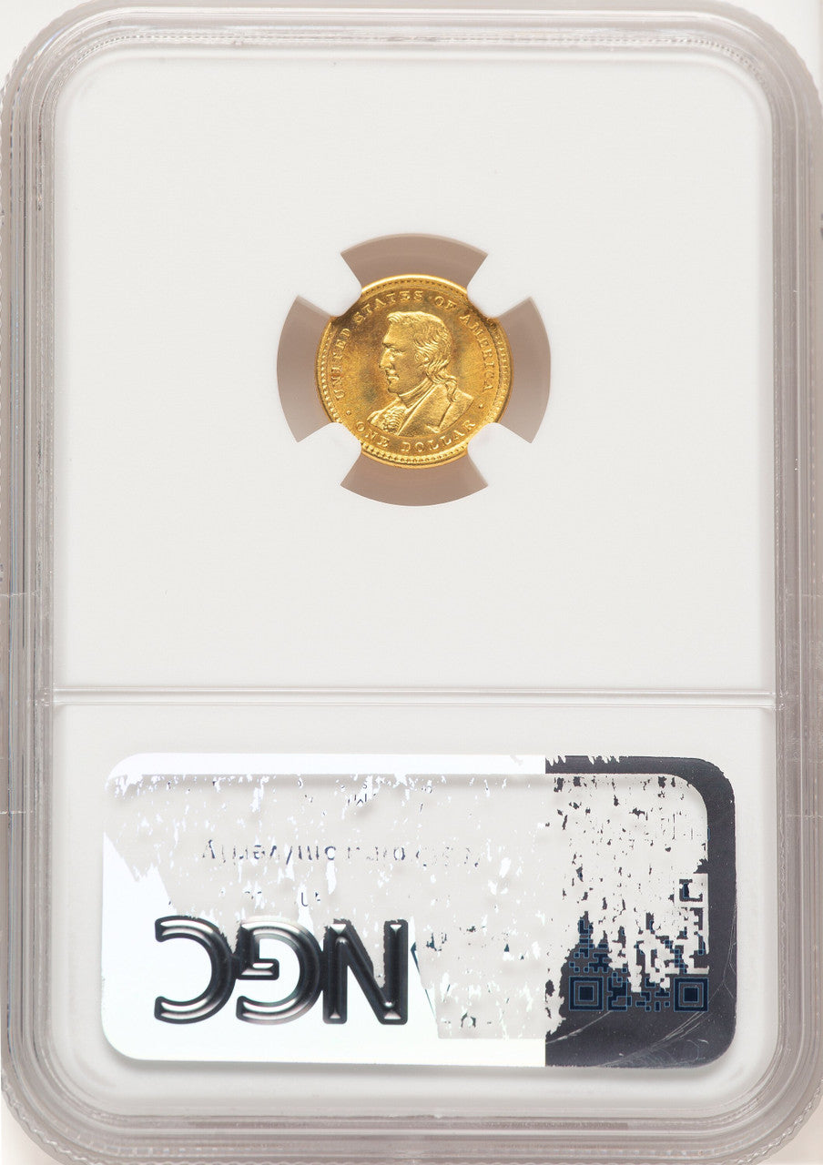 1904 G$1 Lewis and Clark CAC Commemorative Gold NGC MS63