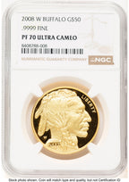 2008-W Proof Gold Buffalo 1 oz Brown Label NGC PF70