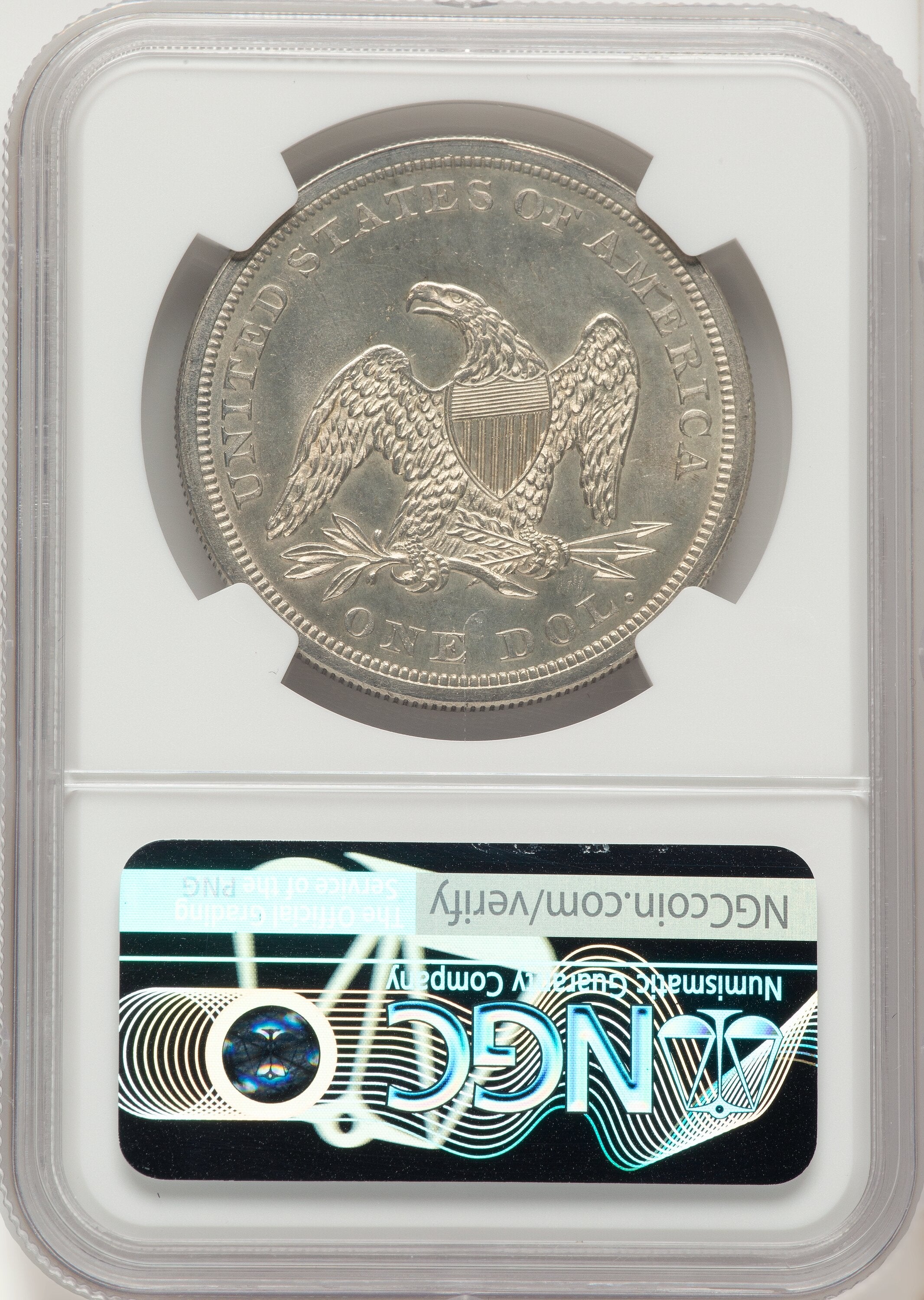 1864 Seated Dollar NGC MS65