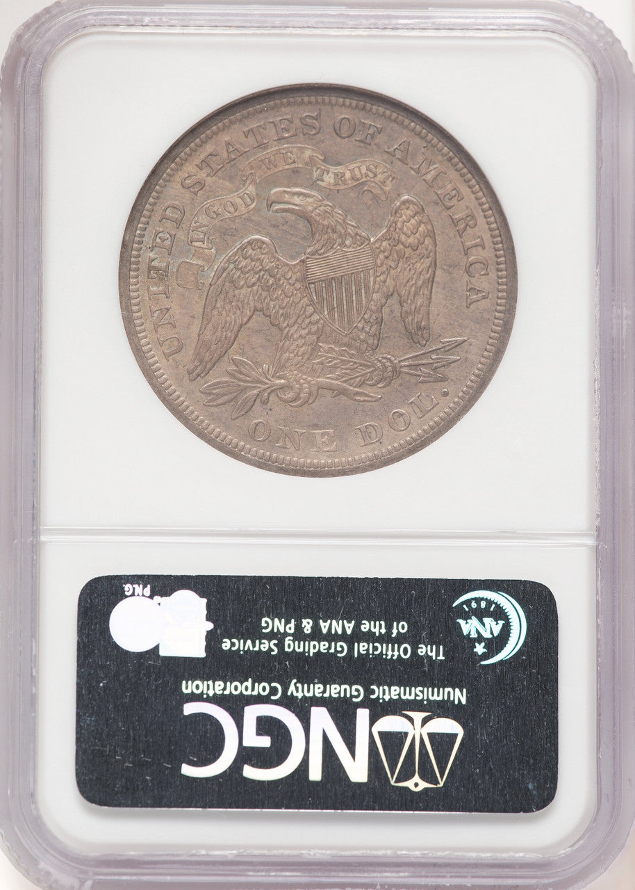 1868 Seated Dollar NGC MS65