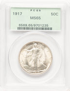 1917 50C Walking Liberty Half Dollar PCGS MS65