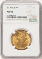 1916-S $10 Indian Eagle NGC MS62 (781284007)