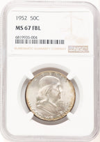 1952 50C FL Franklin Half Dollar NGC MS67 (781313007)