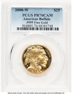 2008-W Proof Gold Buffalo 1/2 oz Blue Gradient PCGS PR70