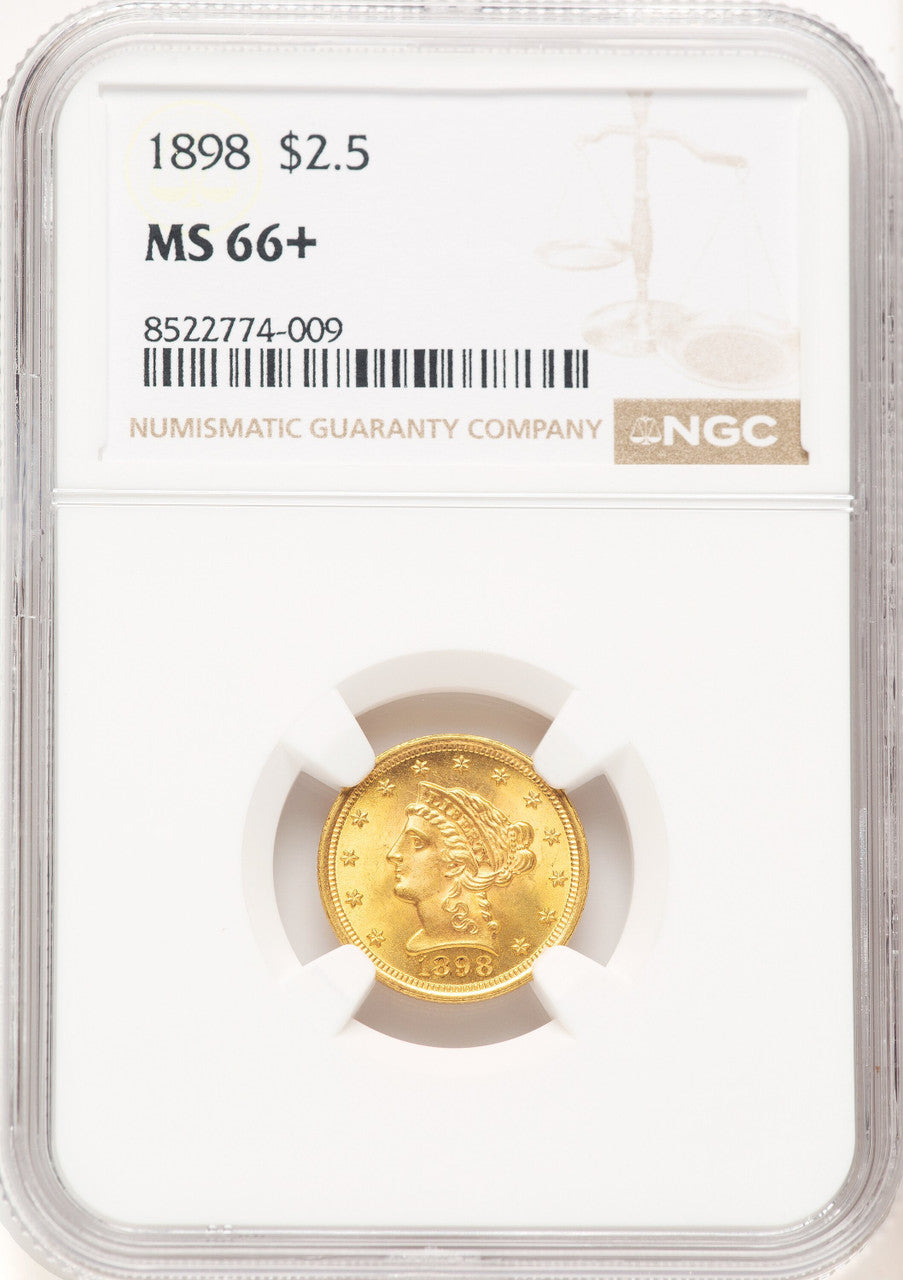 1898 $2.50 Liberty Quarter Eagle NGC MS66+ (781342004)