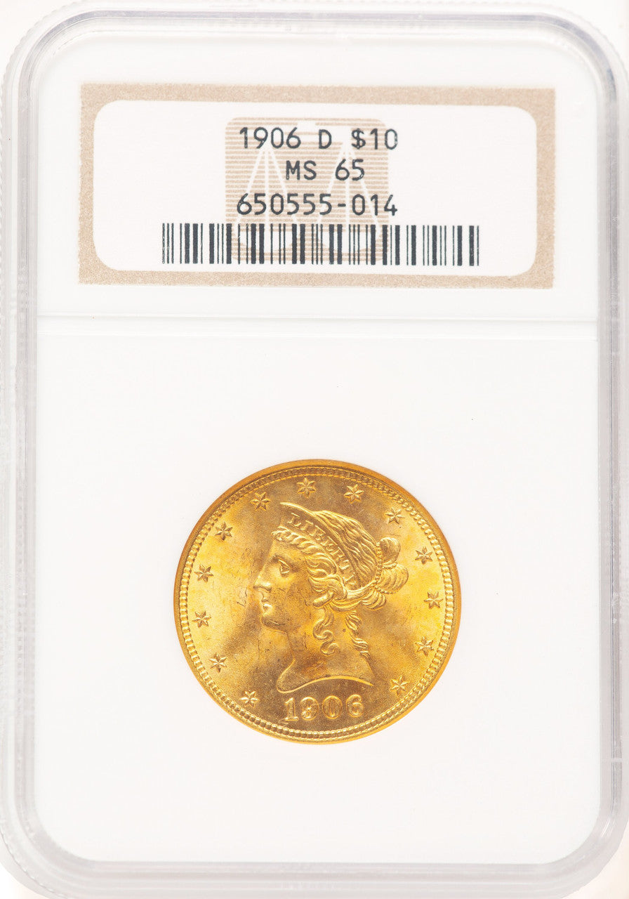 1906-D $10 Liberty Eagle NGC MS65