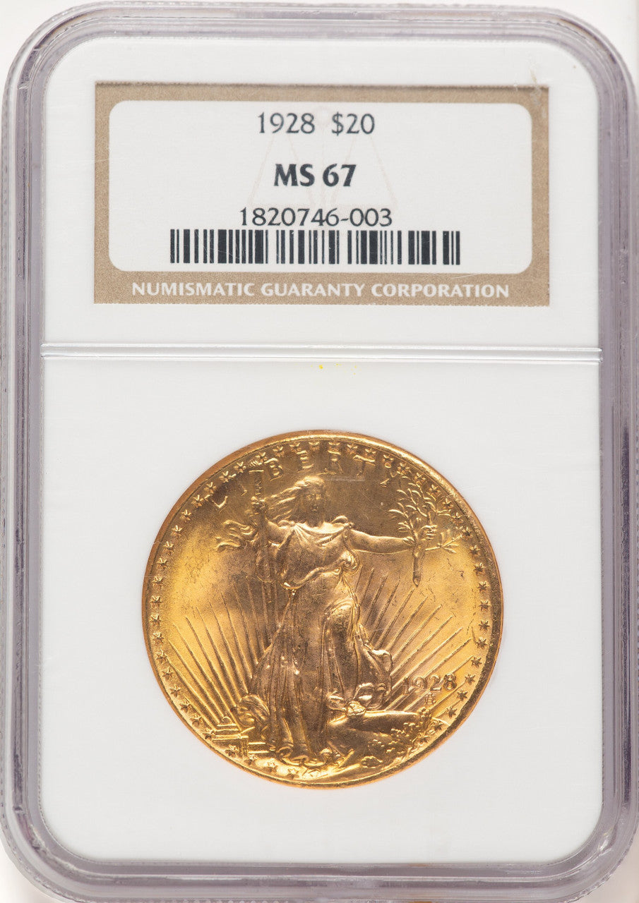 1928 $20 Saint-Gaudens Double Eagle NGC MS67 (781342017)